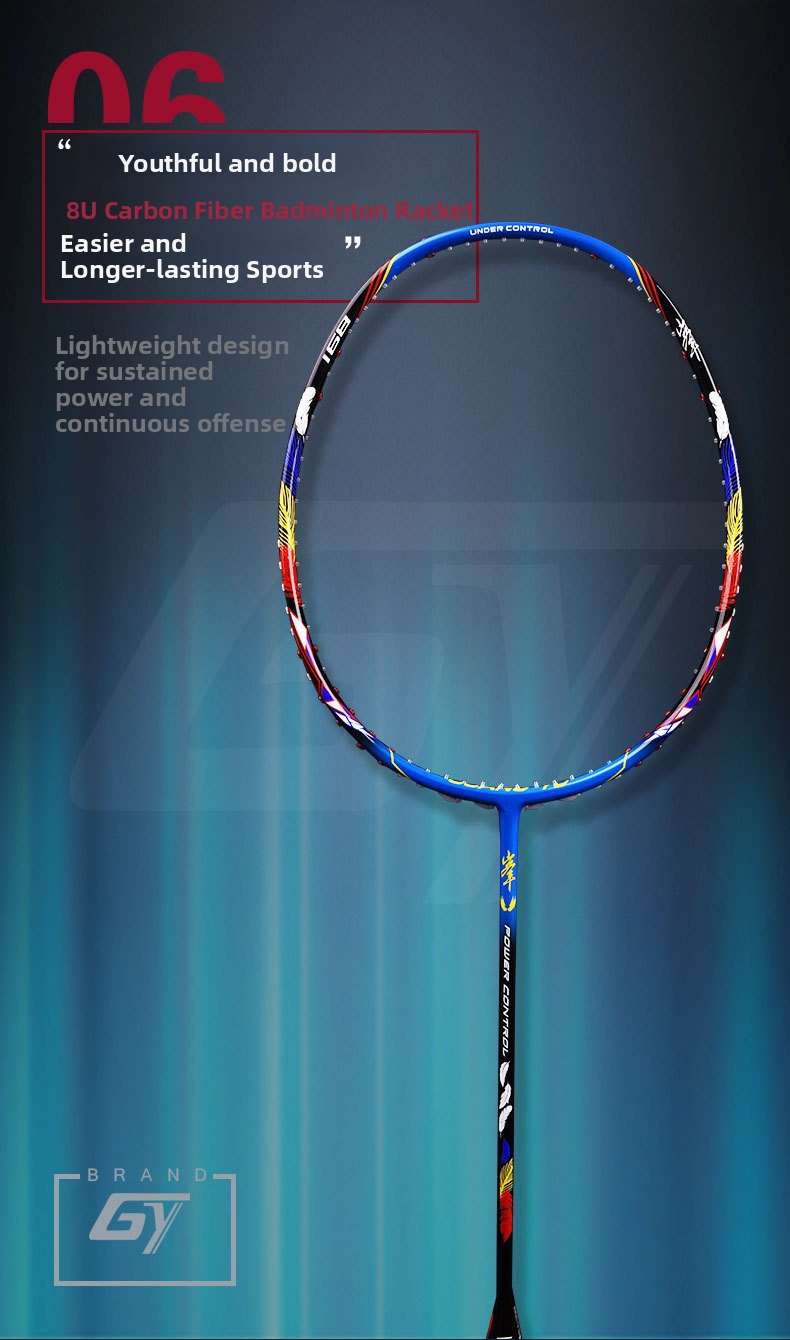 Ultralätt badmintonracket för vuxna i kolfiberkonstruktion_voghion.com
