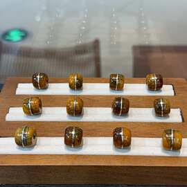 驼骨汉堡珠文玩配件手工diy手串手链项链隔珠配珠时尚饰品配饰
