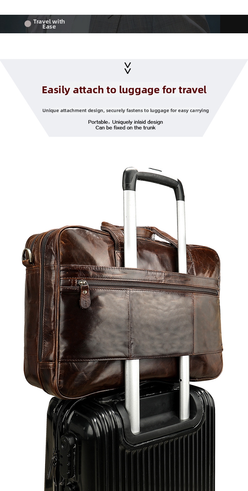 Men's Leather Briefcase Genuine Cowhide Business Bag For Men_voghion.com