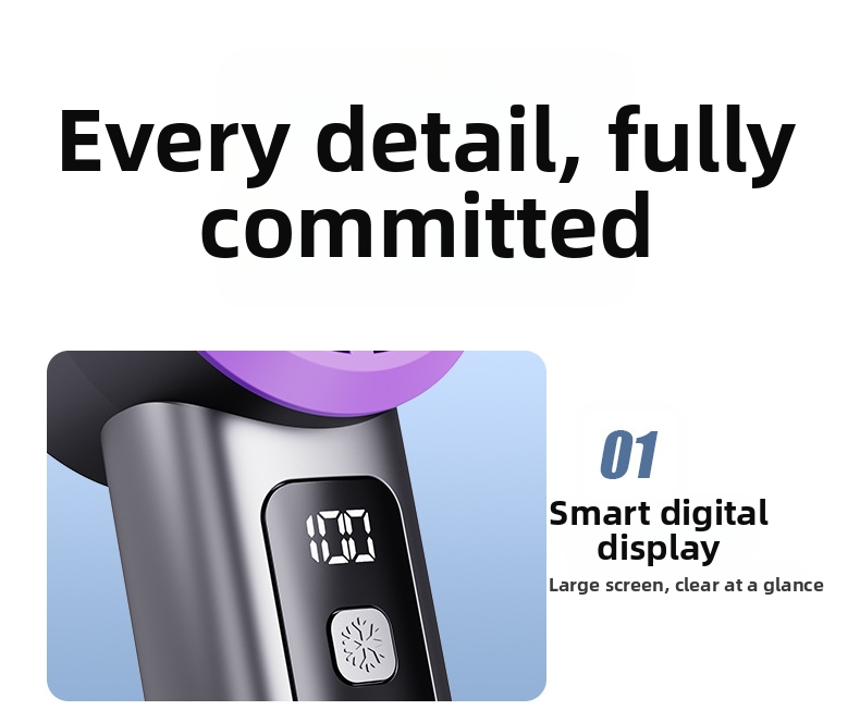 Handventilator Tragbar Usb Wiederaufladbar Mit Digitalanzeige_voghion.com