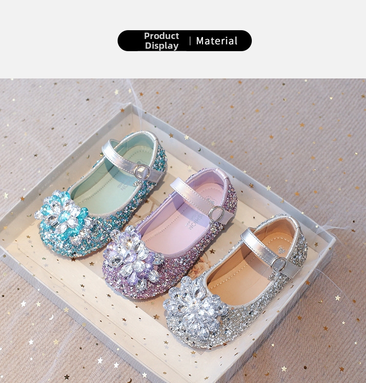 Glitzernde Ballerinas Für Mädchen Aus Leder Für Festliche Anlässe_voghion.com