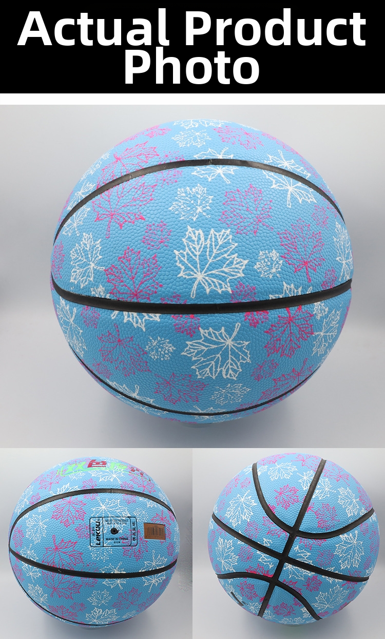 Bola de basquete brilhante em couro pu para crianças e jovens_voghion.com