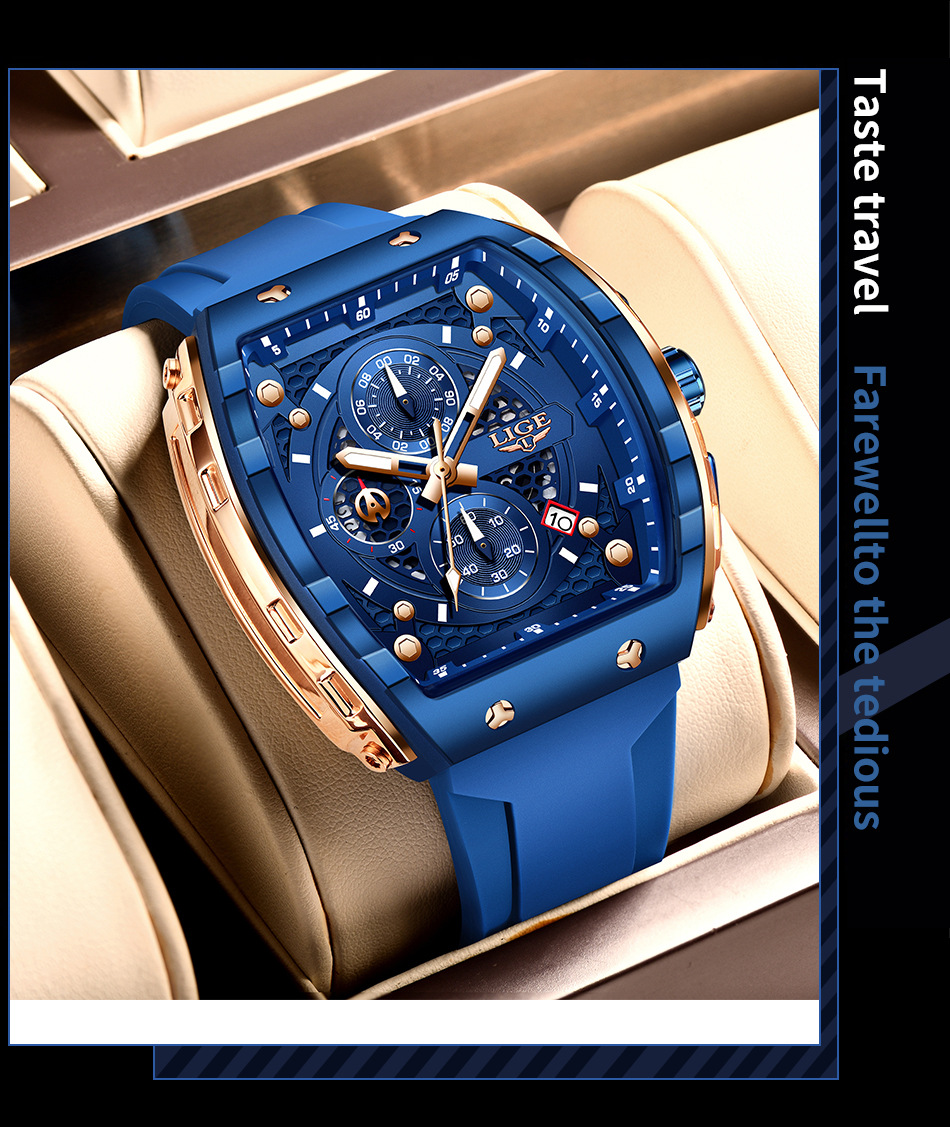 Men's Quartz Watch Multifunction Waterproof Luminous Business_voghion.com