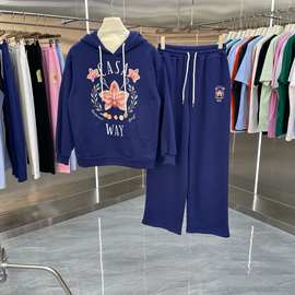 跨境CASA卡萨布兰卡 秋冬多款满身印花casa圆领男女ins打底衫卫衣
