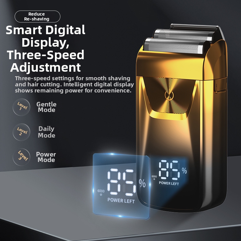 Electric Shaver With Digital Display For Bald Heads And Sideburns_voghion.com