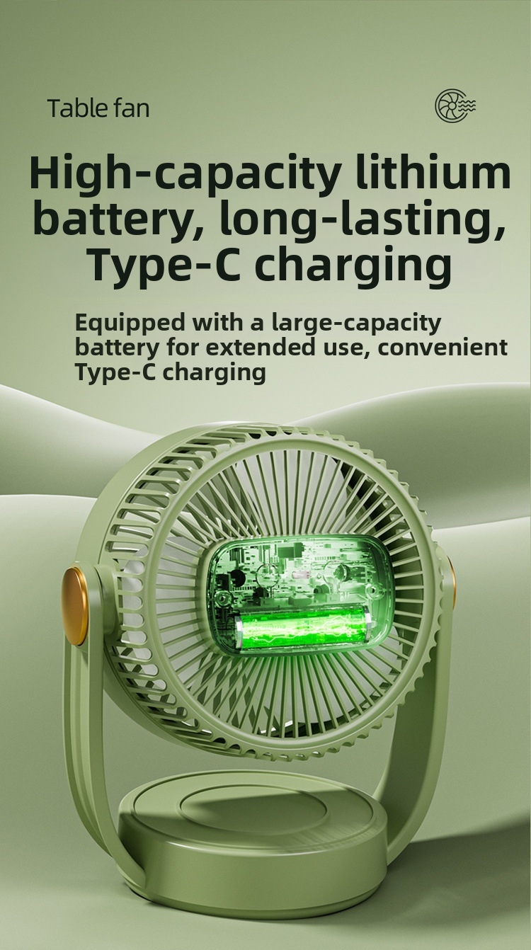 Ventilatore da tavolo usb ricaricabile con luce per ufficio_voghion.com
