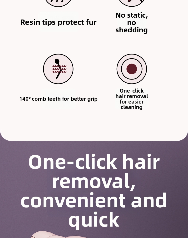 Rabbit Ear Comb For Dog And Cat Grooming And Massage Tool_voghion.com