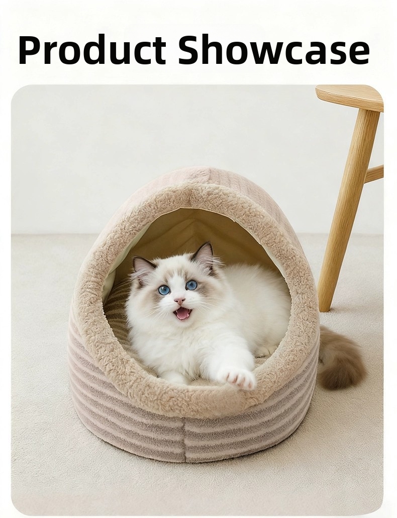 Panier chat semi-fermé et maison pour chien douillet et chaud_voghion.com