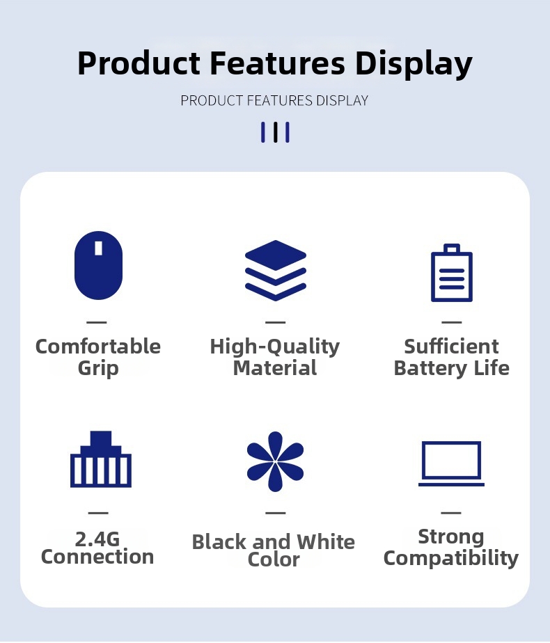 Wireless Bluetooth Mouse Slim Bamboo Design For Laptop Office_voghion.com