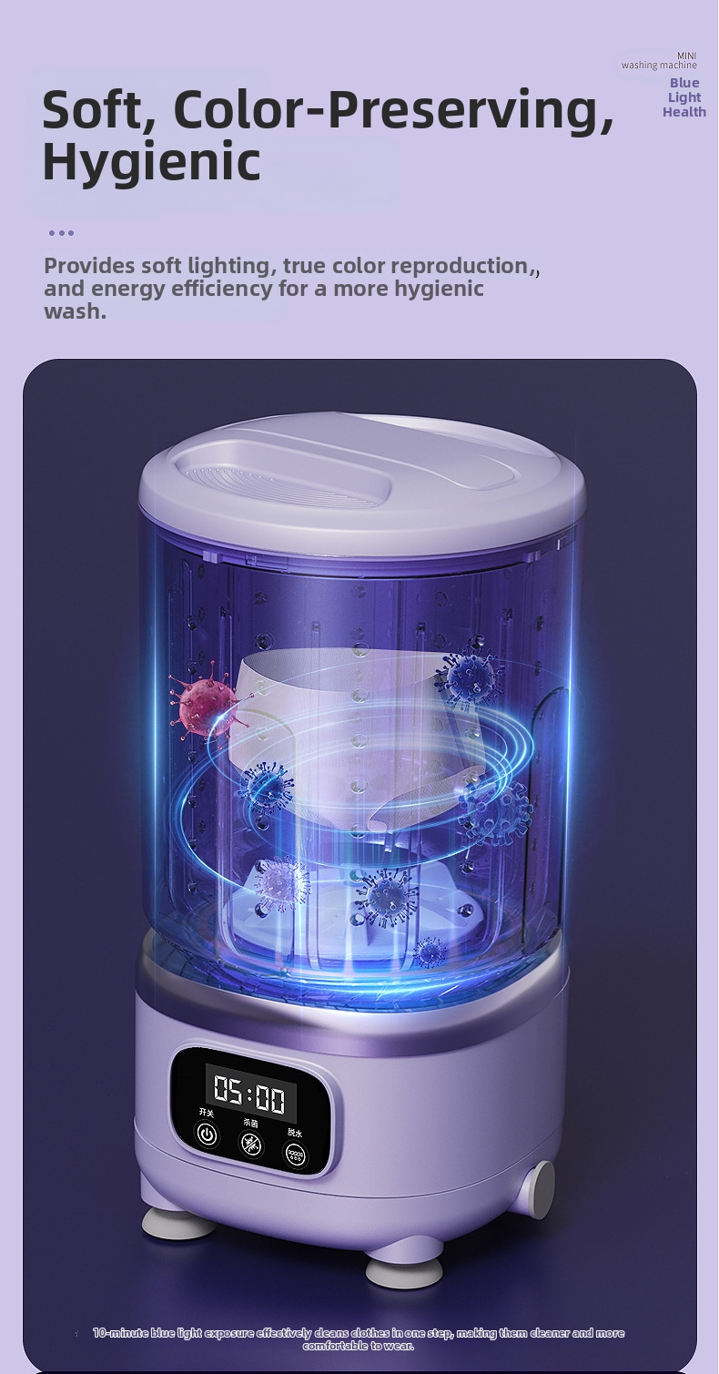 Portable Mini Washing Machine Wireless Automatic For Underwear_voghion.com
