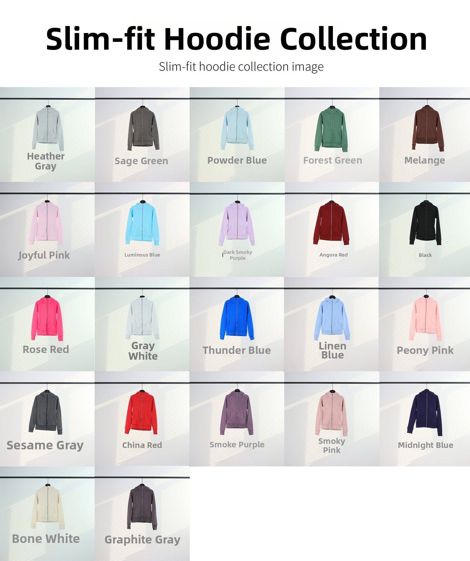 Women's Slim Fit Hooded Cardigan Sweatshirt Full Zipper Fleece Lined Casual Sports Jacket_ecoleips.com