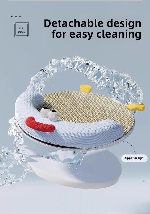 Cat Cooling Bed Mat Washable Rattan Sleeping Bed For Pets_voghion.com