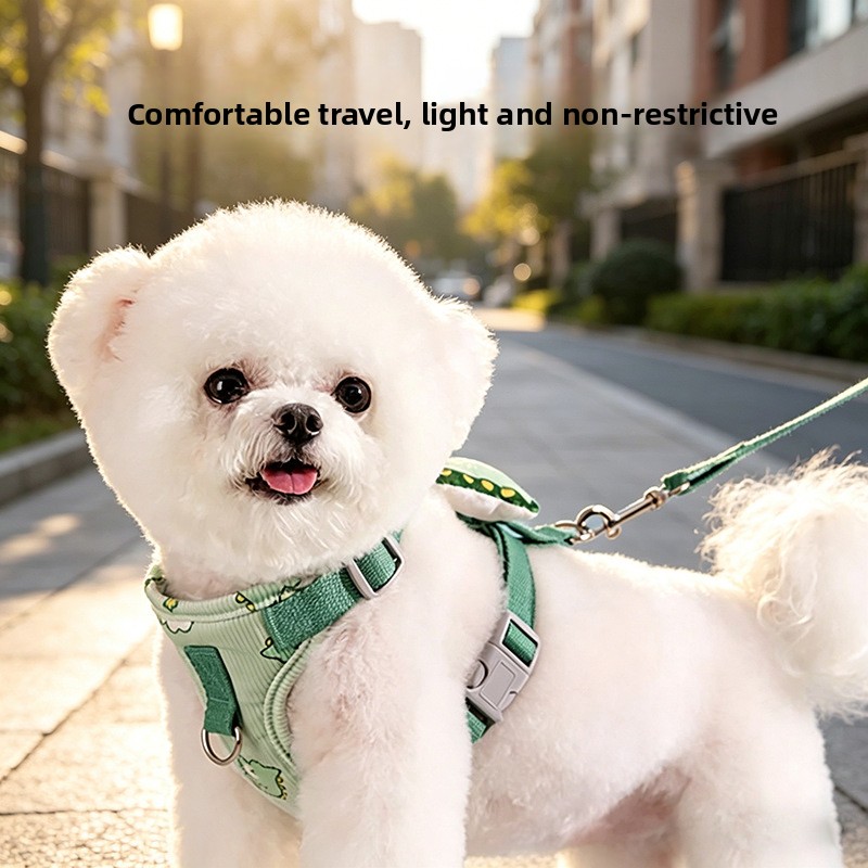 Dog Harness And Leash Set For Small Dogs Comfortable Walking_voghion.com