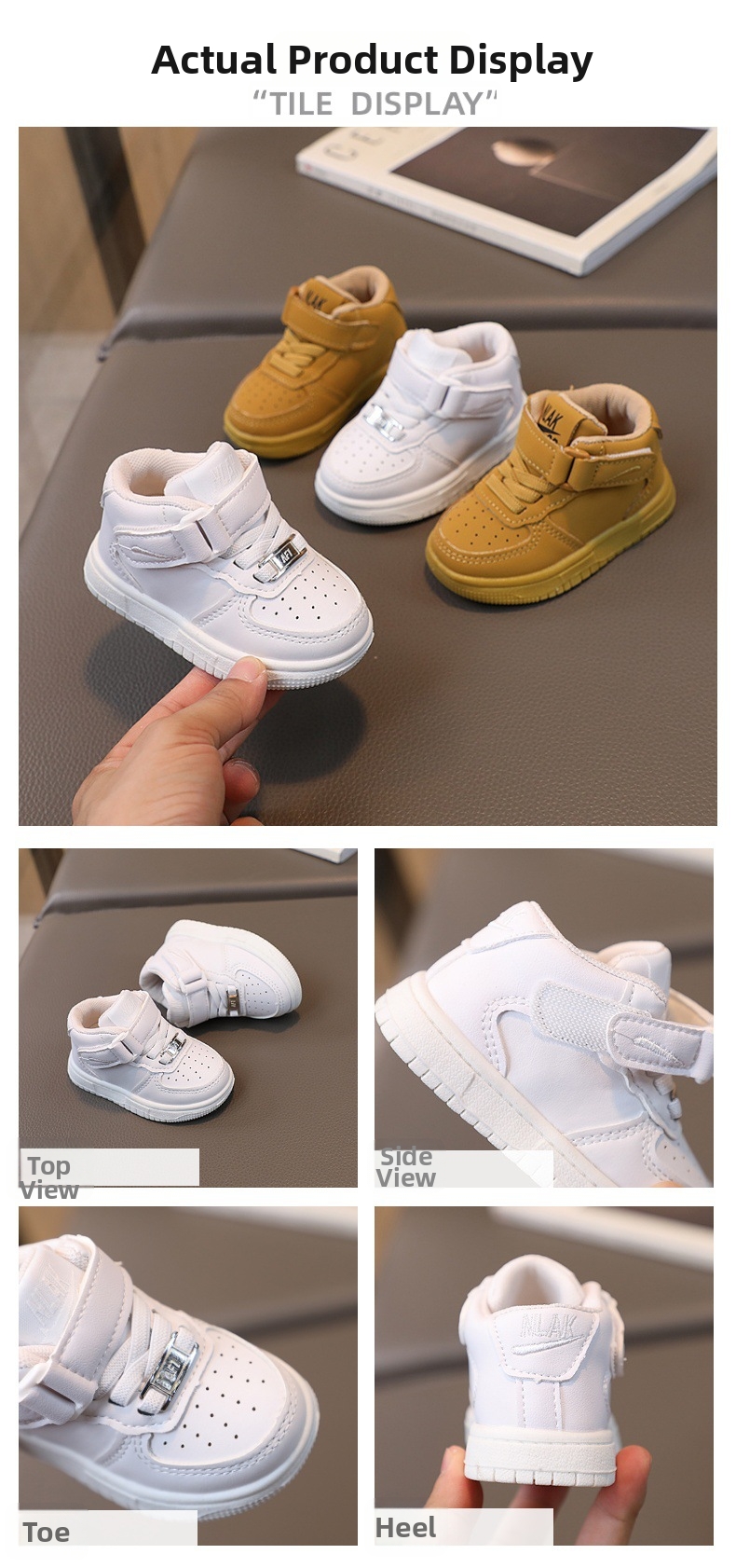 Kinder High Top Sneaker Für Jungen Und Mädchen In Weiß_voghion.com