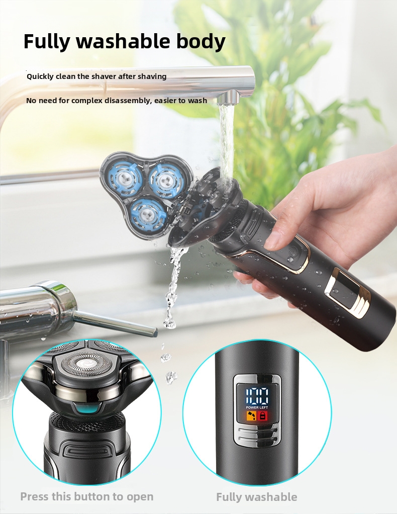 Electric Shaver For Men High Power Washable Intelligent Razor_voghion.com