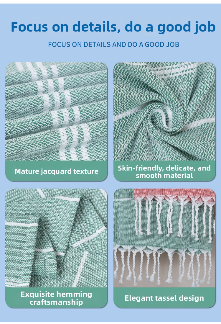 Striped Beach Towel Quick Drying Absorbent Large Swimming Towel_voghion.com