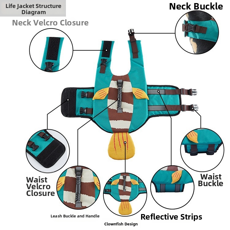 Dog Swimsuits High Buoyancy Outdoor Swimming Prevent Drowning And Cooling Comfort For Large Dogs Pet Products_voghion.com