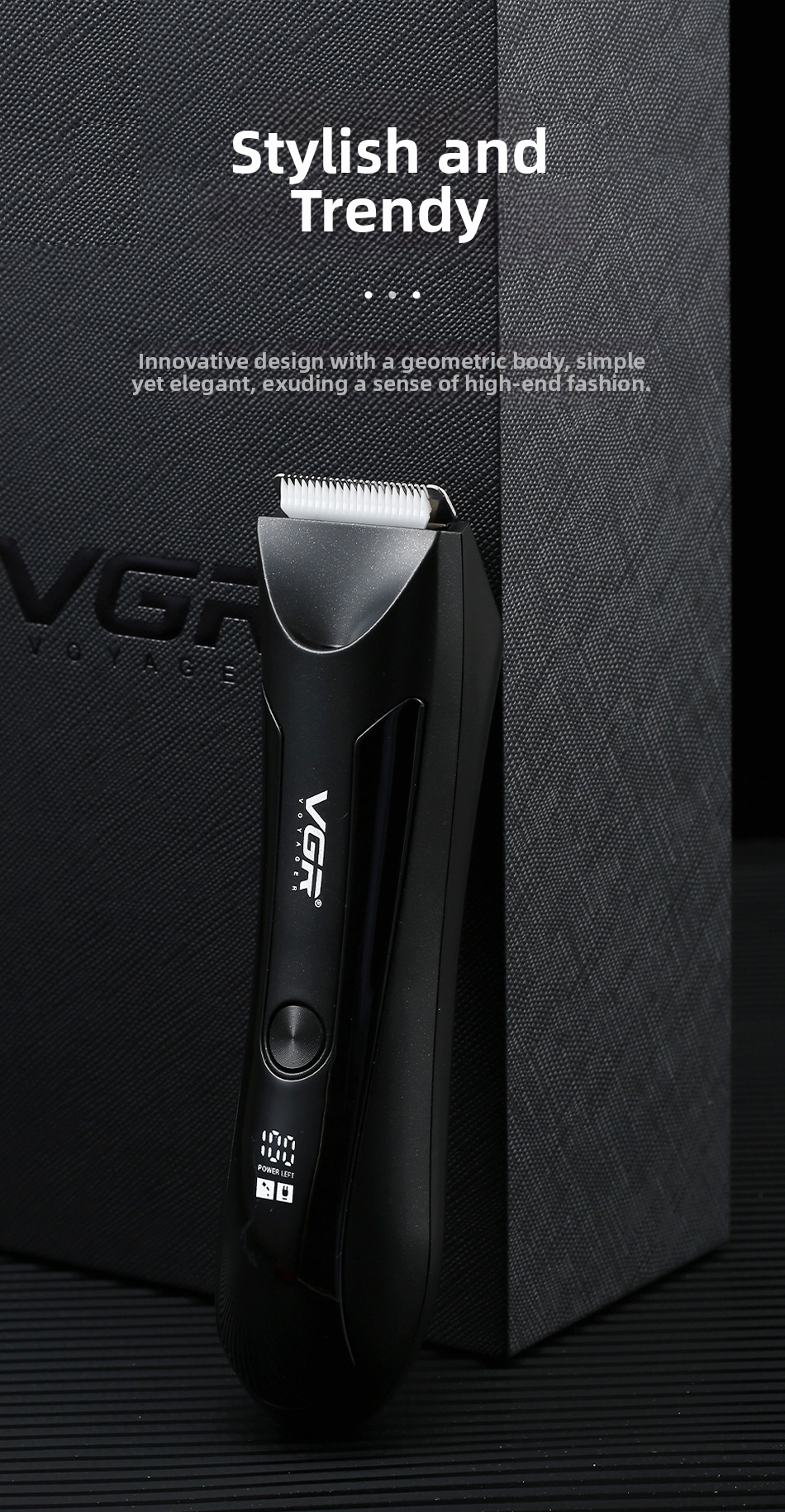 Vgr951 Electric Hair Trimmer For Men Washable With Lcd Display_voghion.com