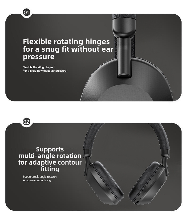 HN-8806 Wireless Bluetooth Headphones – Hi-Fi Stereo, FM Radio, Foldable Design, 20H Playtime (Black/Khaki/Blue/Green/Pink)​_voghion.com