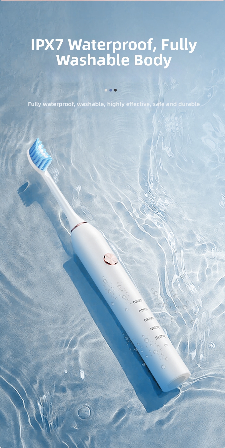 Brosse à dents électrique sonique à lévitation magnétique – 5 modes, poils ultra-doux, étanche, rechargeable par USB, 40 000 tr/min, faible niveau sonore_voghion.com