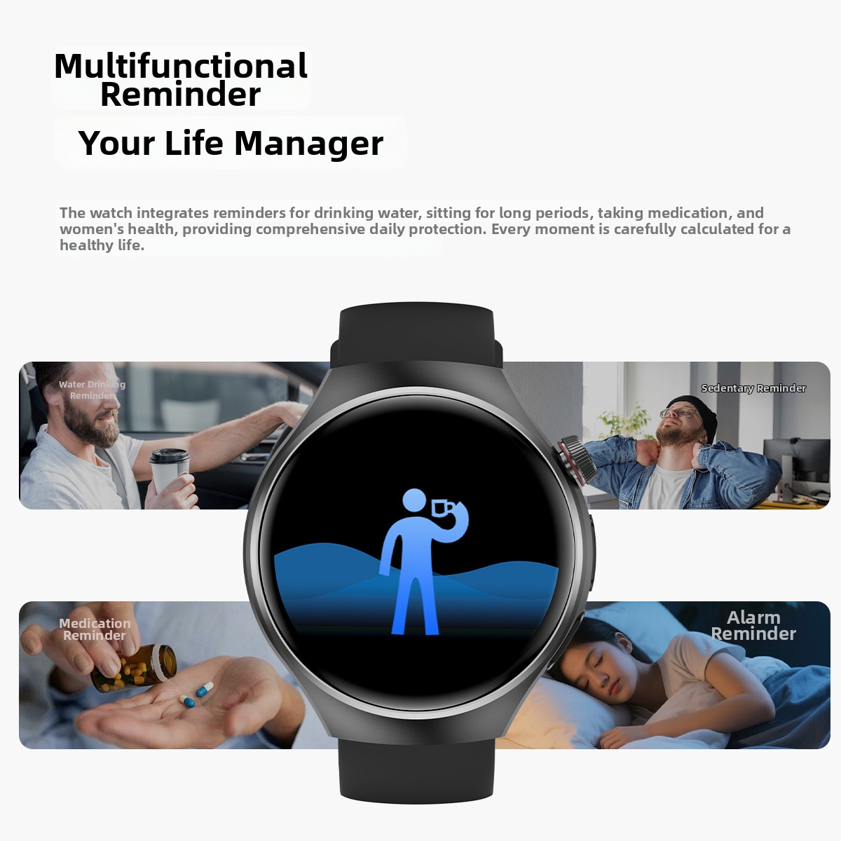 Watch5 Round Screen Smartwatch Bluetooth Calling Health Reminder Consumer Electronics_voghion.com