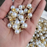 ABS10mm имитация жемчуга маленький кулон инкрустированный жемчугом серьги аксессуары DIY ювелирные изделия ручной работы браслет ожерелье материал