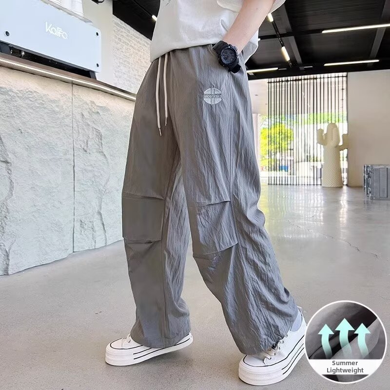 Pantalon d'été à jambes larges pour garçons, nouveau modèle, séchage rapide, anti-moustiques, tailles moyennes et grandes._voghion.com