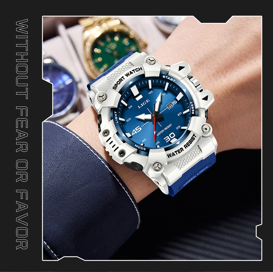 Men's Quartz Watch Multifunction Luminous Waterproof Sport Style_voghion.com