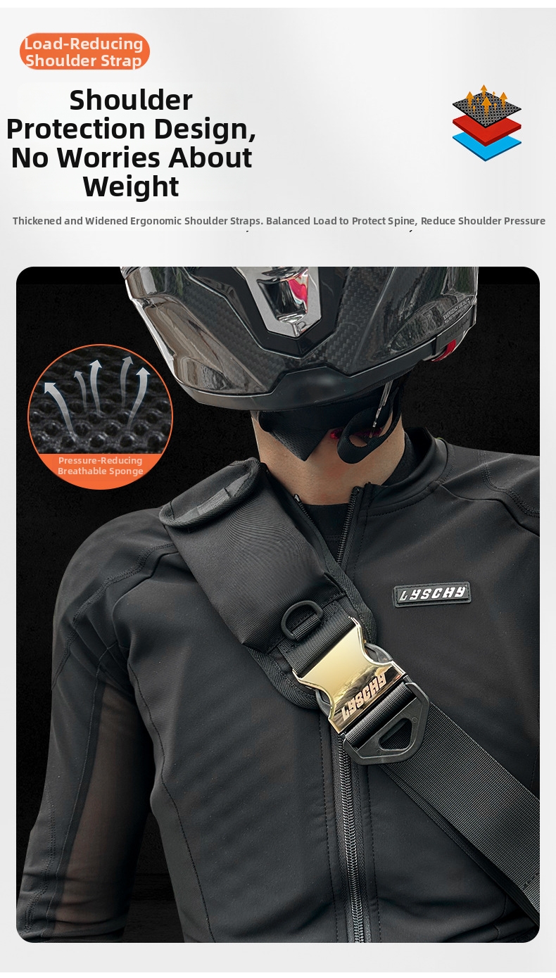 Men's Motorcycle Riding Crossbody Bag Waterproof Motorbike Backpack Commuter Shoulder Bag Rider Gear_voghion.com