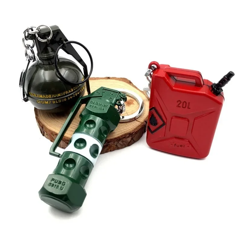 Eating chicken game Jedi Gatalion Surrounding fragments dizziness grenade gasoline barrel weapon model keychain