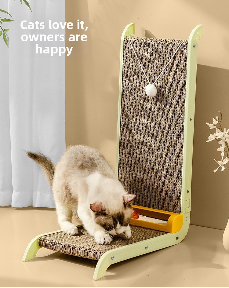 L Shaped Cat Scratching Post Wall Mounted Scratch Resistant Large Size Anti Scratch Pet Toy_voghion.com