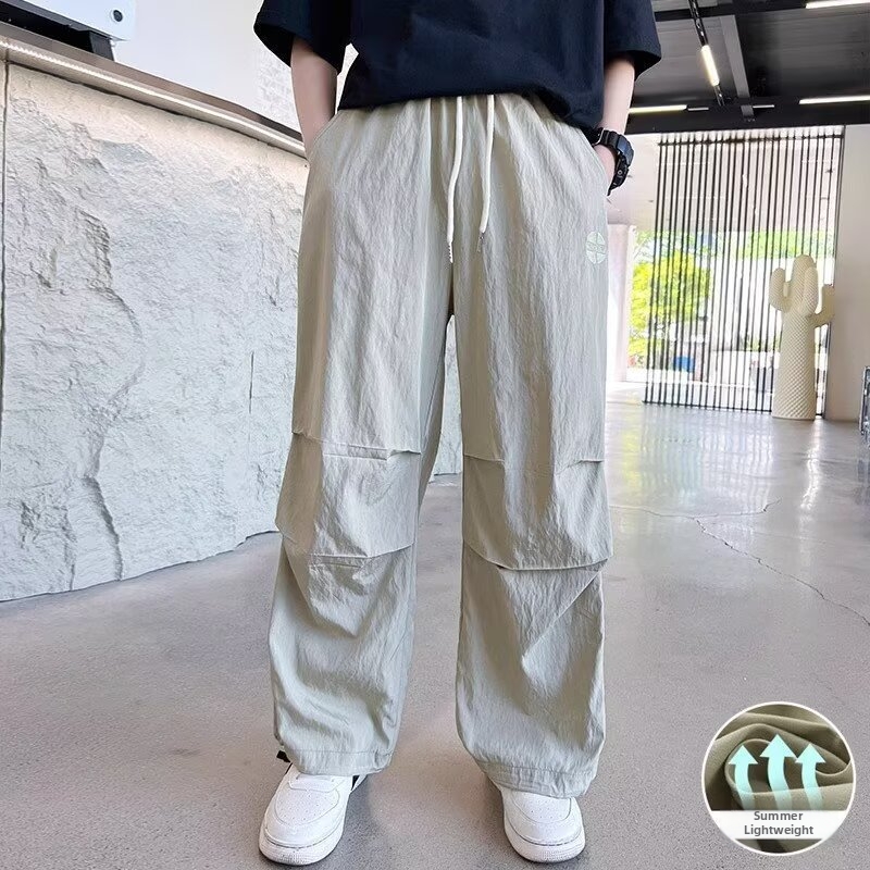 Boys' Summer Wide Leg Trousers New Style Quick Drying Mosquito Proof Medium And Large Children's Clothing_voghion.com