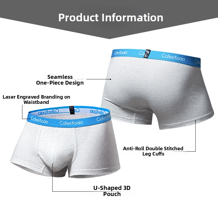 Men's Boxer Briefs Cotton Breathable Trunks For All Seasons_voghion.com