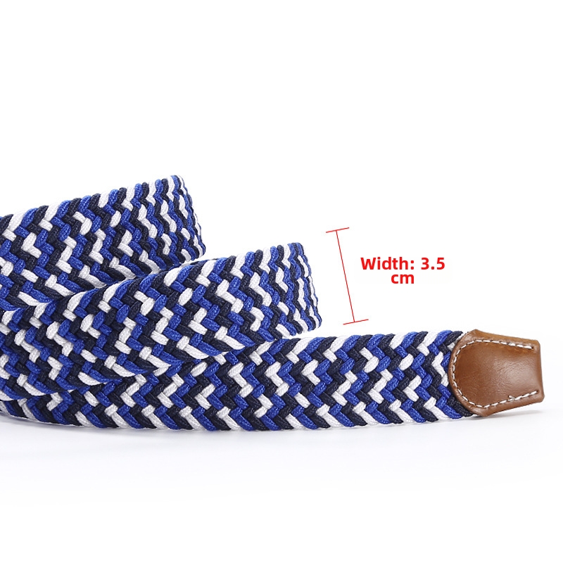Women's Elastic Woven Canvas Belt Korean Style Buckle Student Fashion Accessory For Men And Women_voghion.com