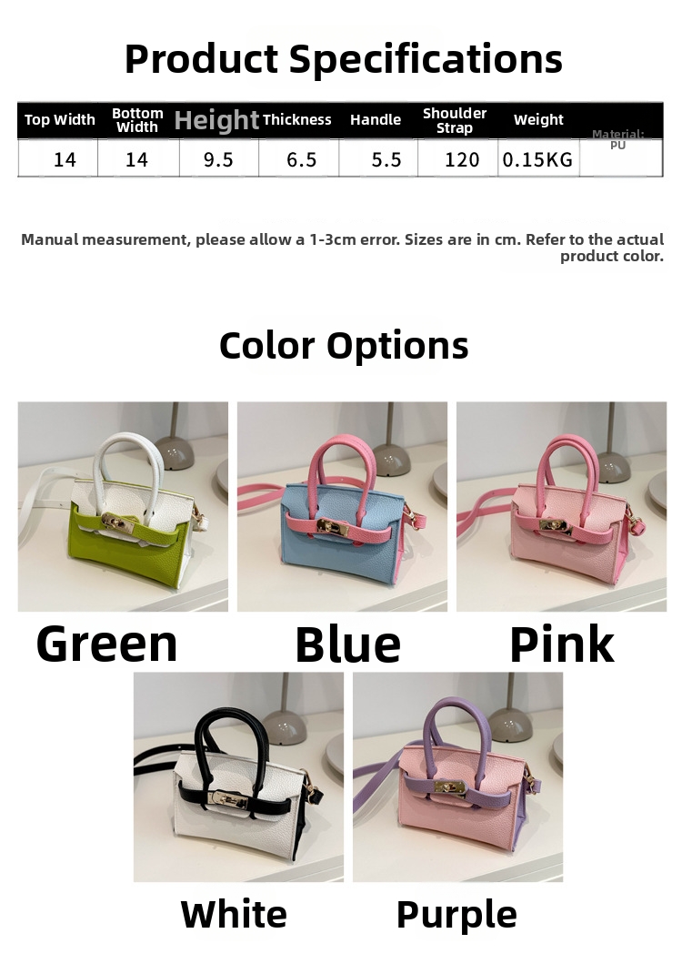Mini kelly borsa quadrata a tracolla per bambini e donne_voghion.com