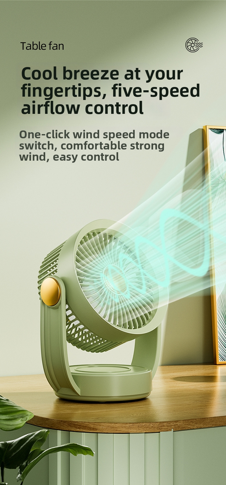 Ventilatore da tavolo usb ricaricabile con luce per ufficio_voghion.com