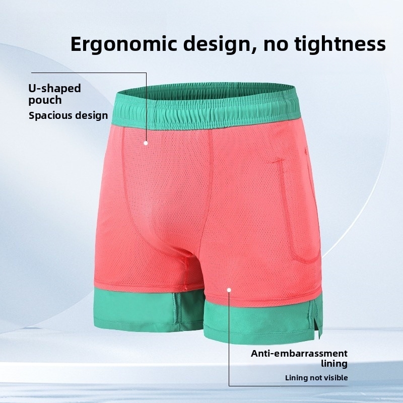 Men's Quick-dry Swim Shorts With Double Layer For Beach & Surf_voghion.com