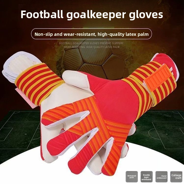 Professional Football Goalkeeper Gloves With Wrist Support Latex_voghion.com