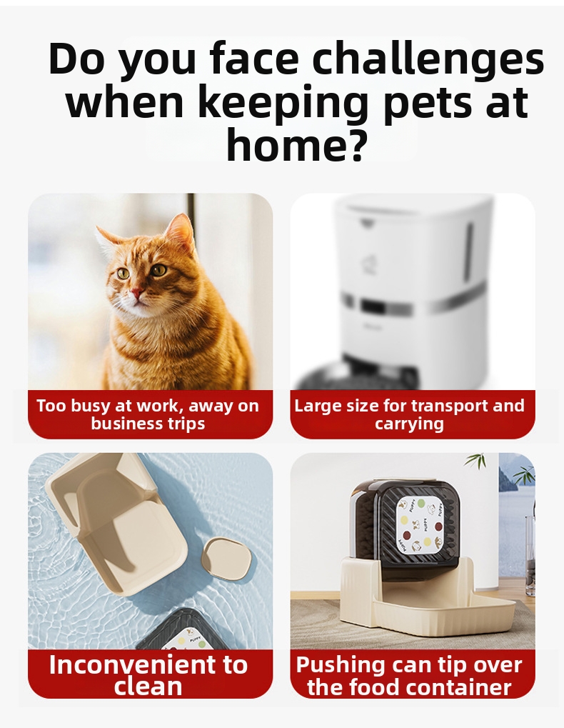 Automatic Sensor Pet Feeder With Timed Opening Lid For Food Bowl_voghion.com