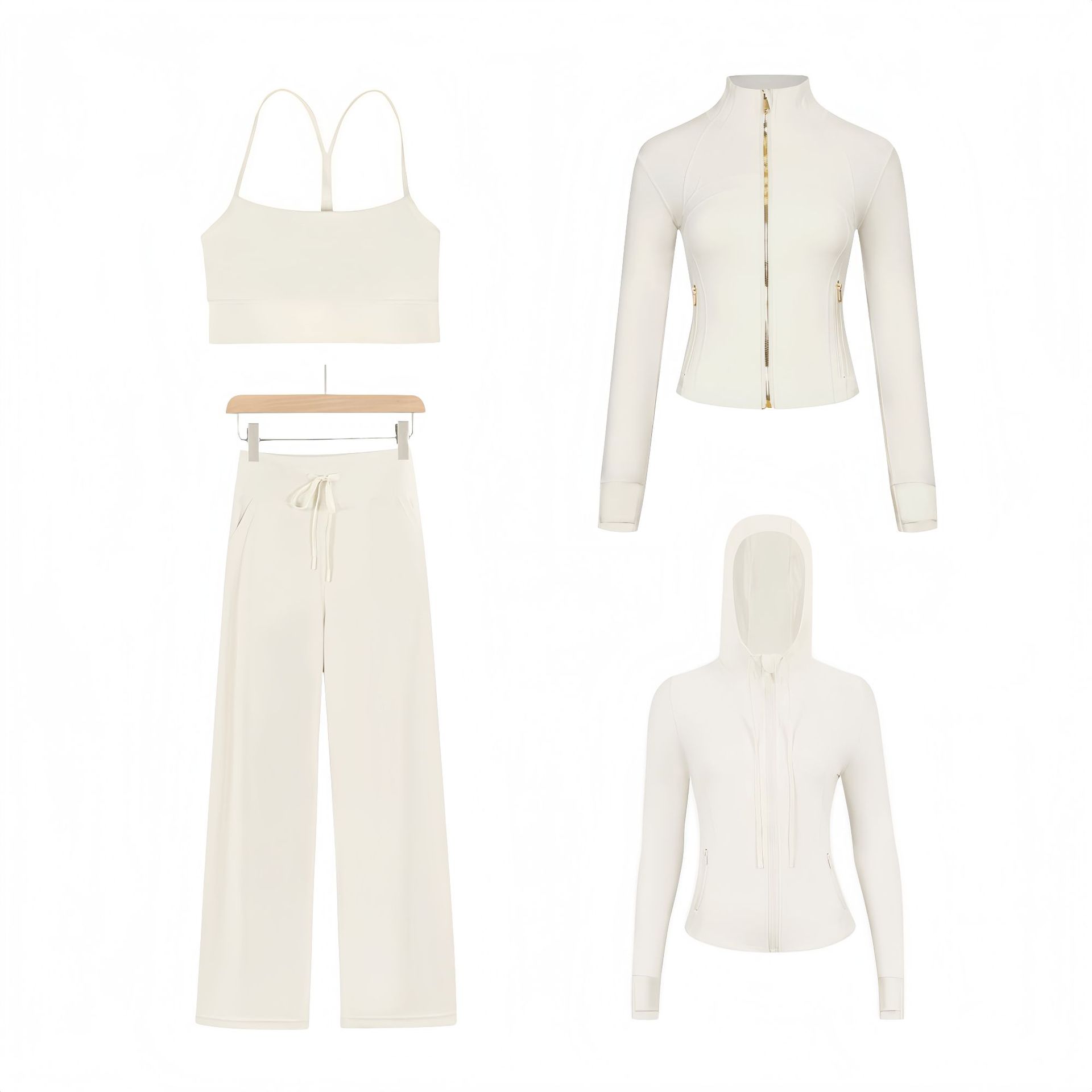 Women's Active Sets 4-piece Stretch Casual Outfit Set For Women_voghion.com