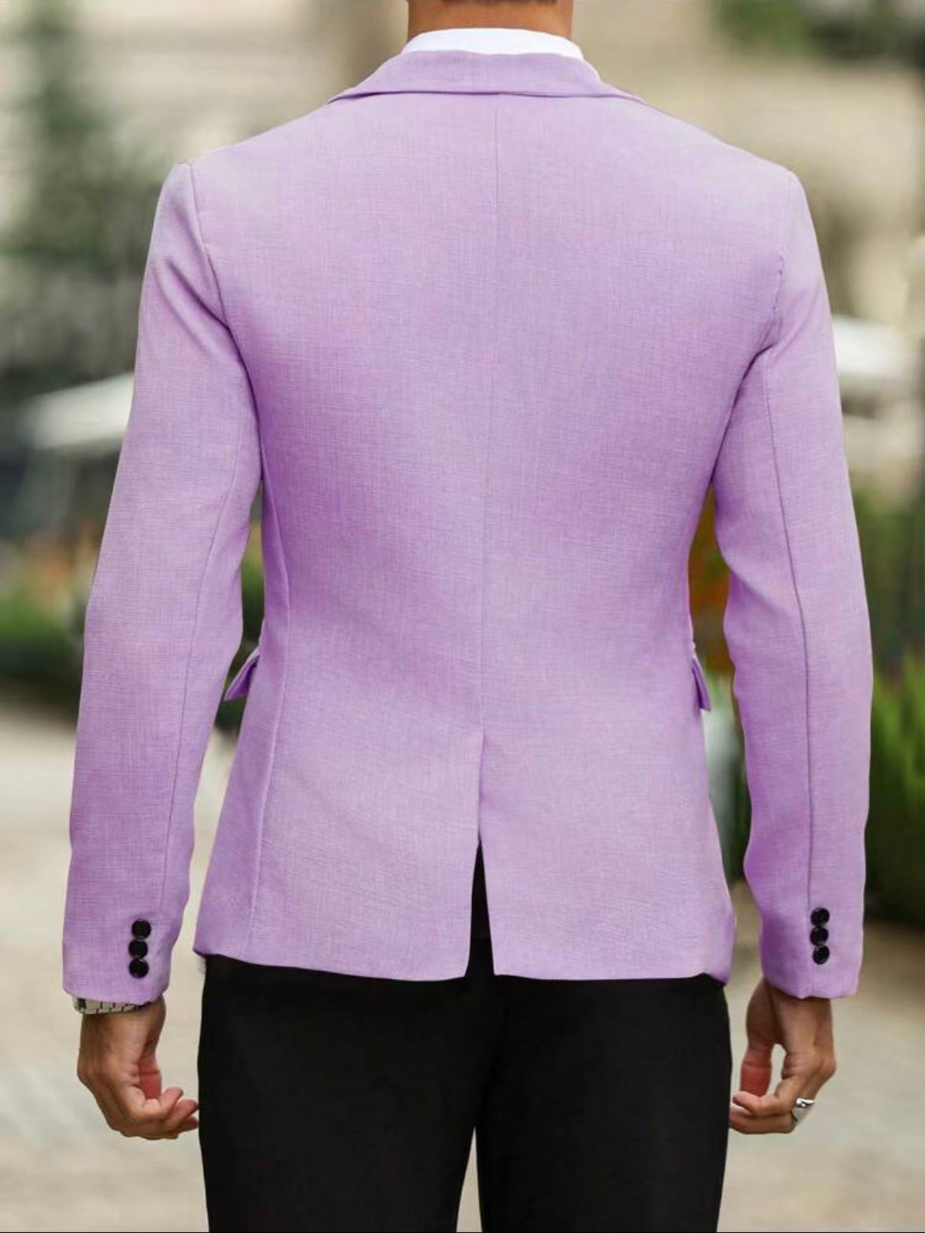 Men's Jacket Blazer Single Breasted Casual Business Smart Suit_voghion.com