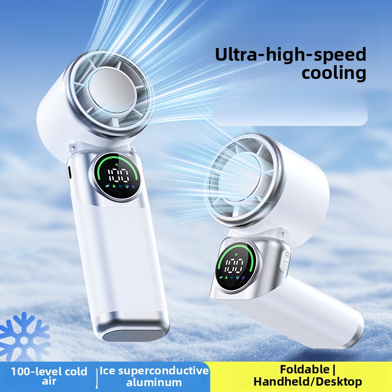 Handheld Fan Portable USB Mini Cooling Fan With 180 Degree Rotation Ice Compress Semiconductor Outdoor Household Appliance_voghion.com