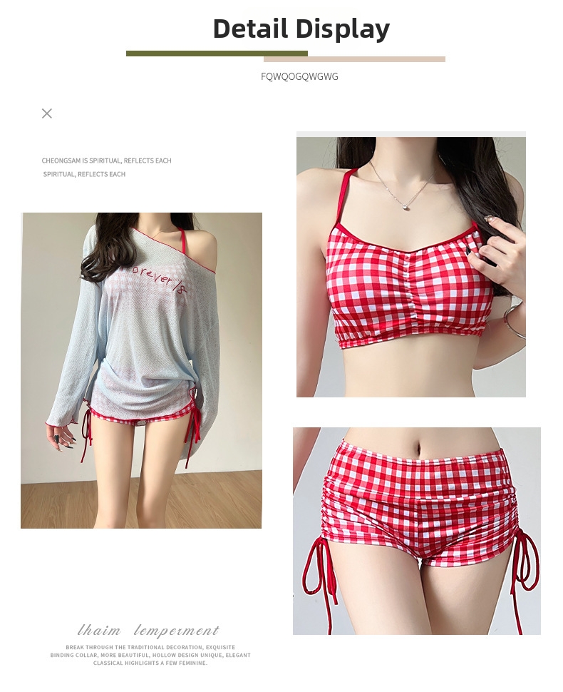 Set bikini donna con copricostume a maniche lunghe per spiaggia_voghion.com