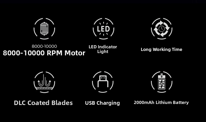 Professional Hair Clipper Set For Men Rechargeable Salon Kit_voghion.com