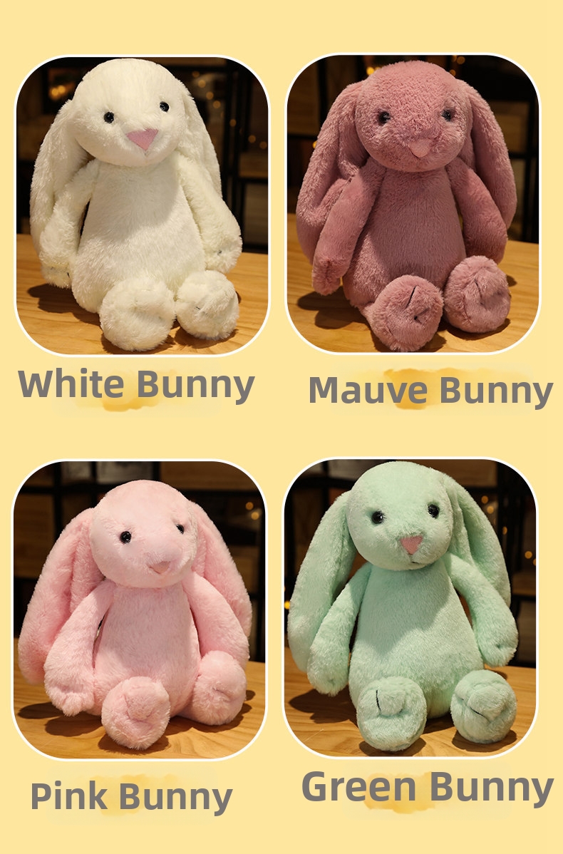 Peluche lapin doudou animal en peluche doux pour enfant_voghion.com
