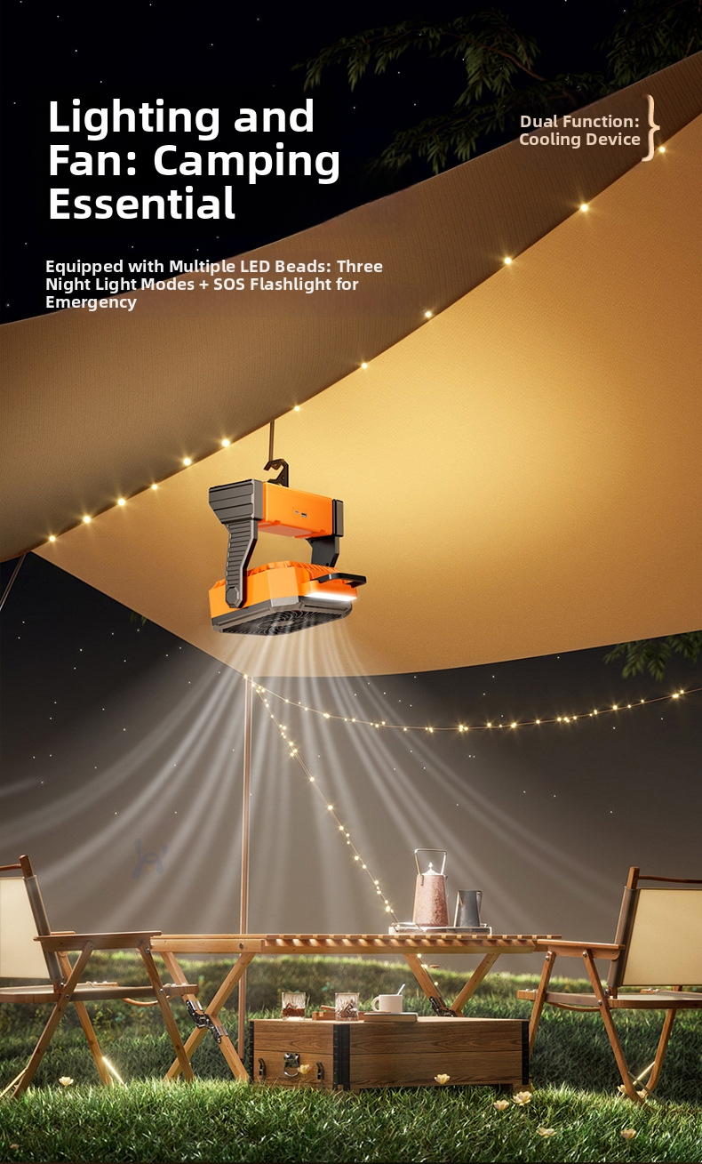 Draagbare campingventilator met usb oplaadbare accu en led lamp_voghion.com