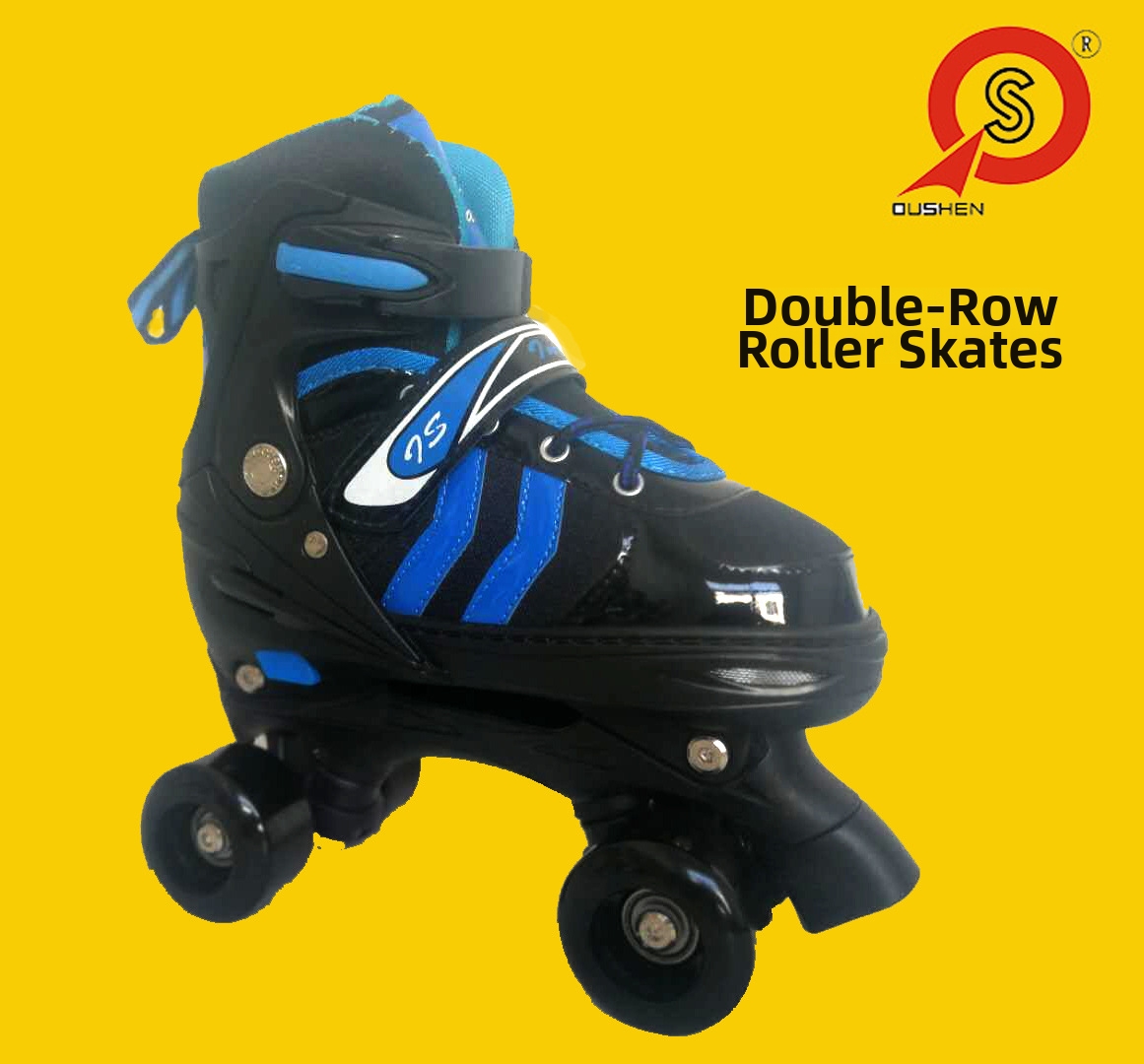Children's Double Row Roller Skates With Flashing Wheels_voghion.com