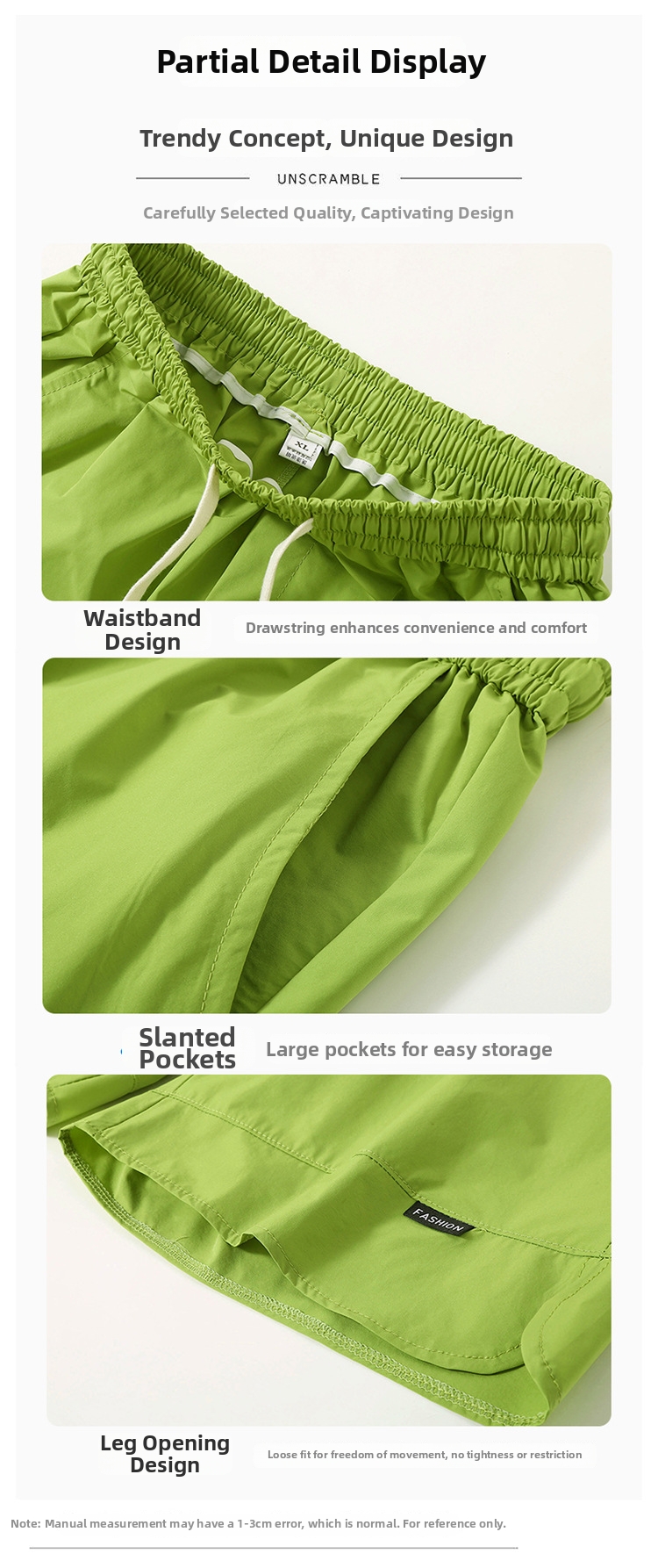 Men's Summer Trendy Solid Color Straight Leg Shorts Style Thin Loose Casual Beach Five Point Pants_viptrois.com