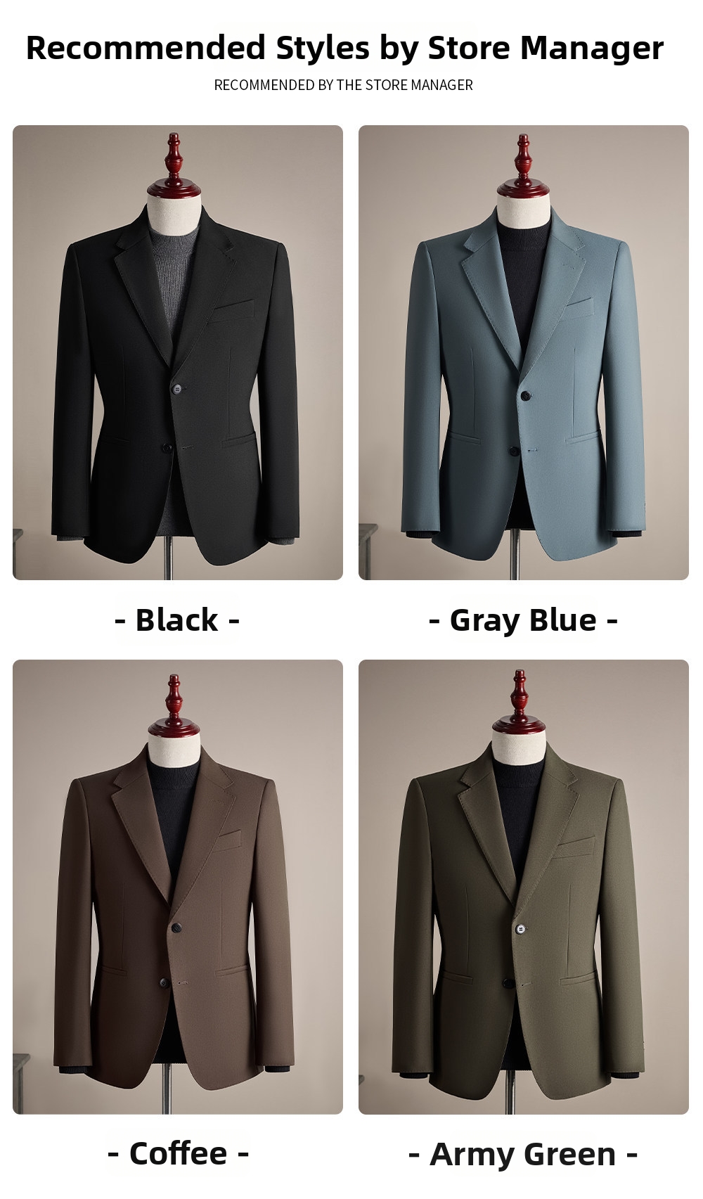 Men's Tailored Blazer Premium Business Casual Jacket For Spring_voghion.com