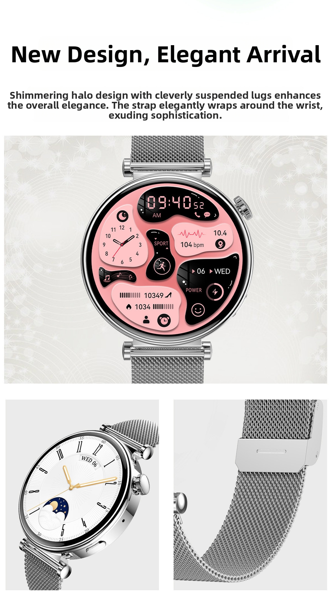 Smartwatch com chamadas bluetooth e ecrã amoled always on_voghion.com